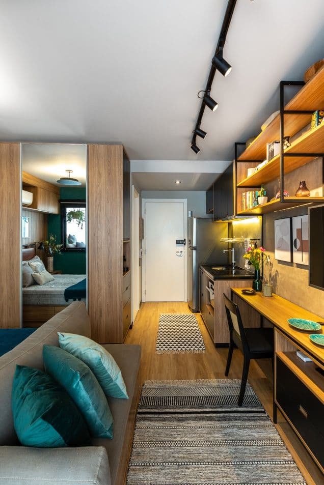 Ambiente estilo hotel boutique decorado pela Stay Decor